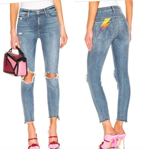 MOTHER Stunner Ankle Step Fray in Helter Skelter High Rise 24 - Picture 2 of 16